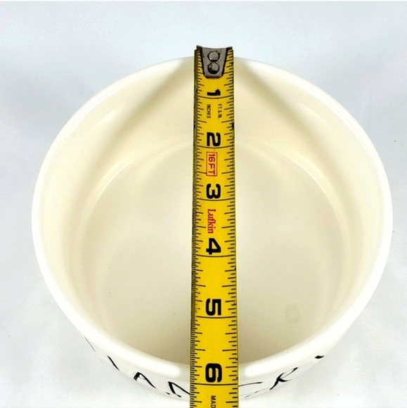 Rae Dunn White  Dog Bowl Large Letters HANGRY Artisan Collection Ceramic - Picture 6 of 6